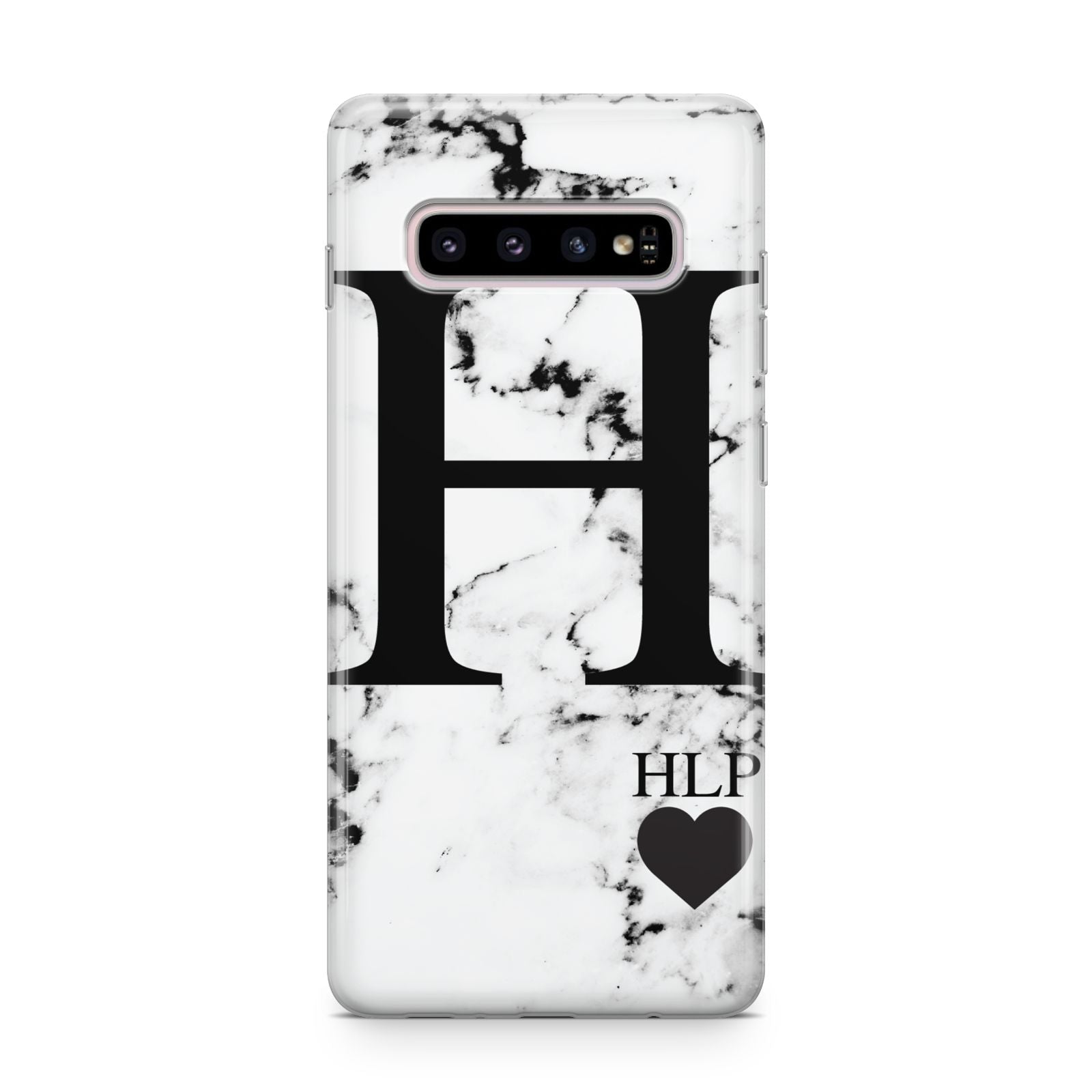 Marble Love Heart Personalised Samsung Galaxy S10 Plus Case