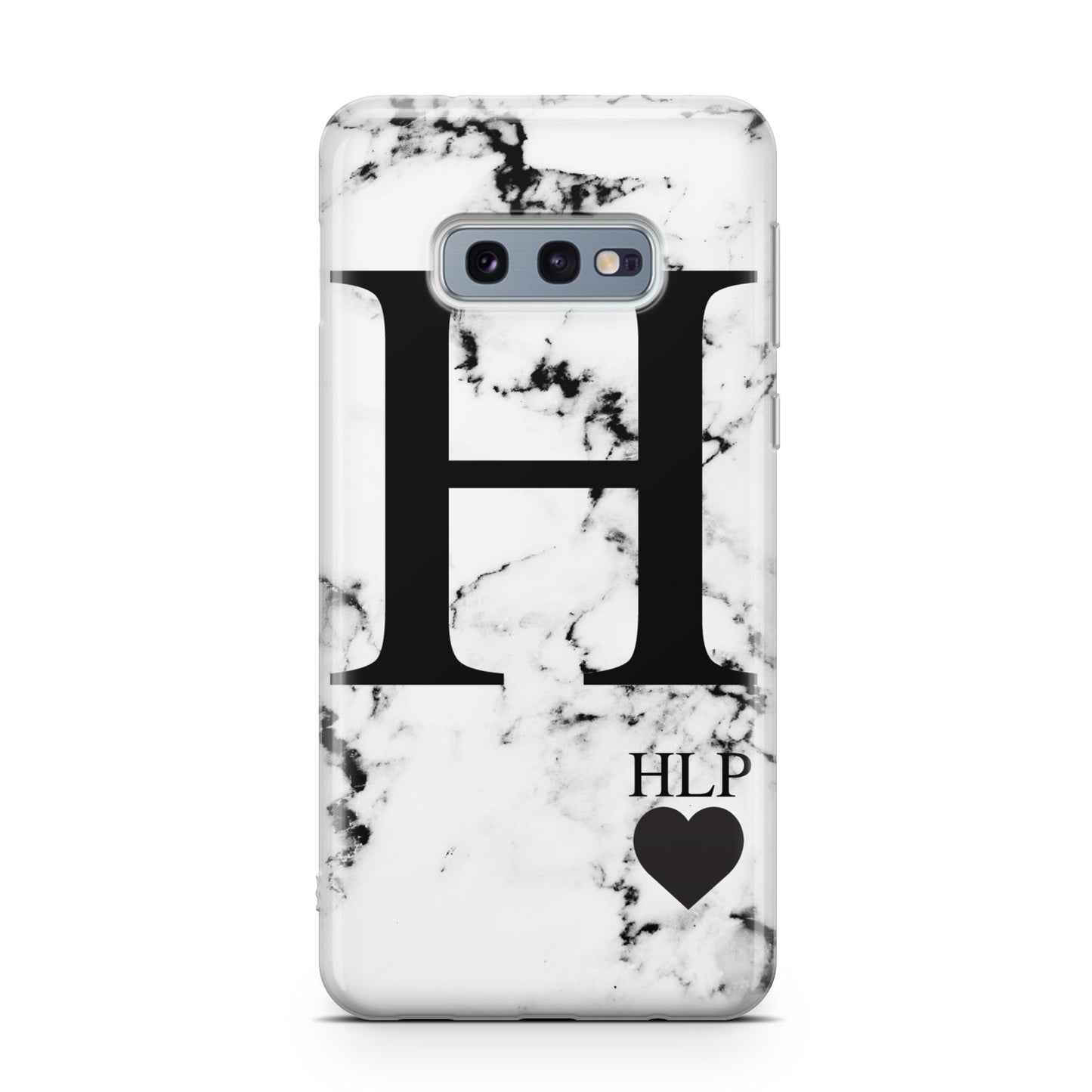Marble Love Heart Personalised Samsung Galaxy S10E Case