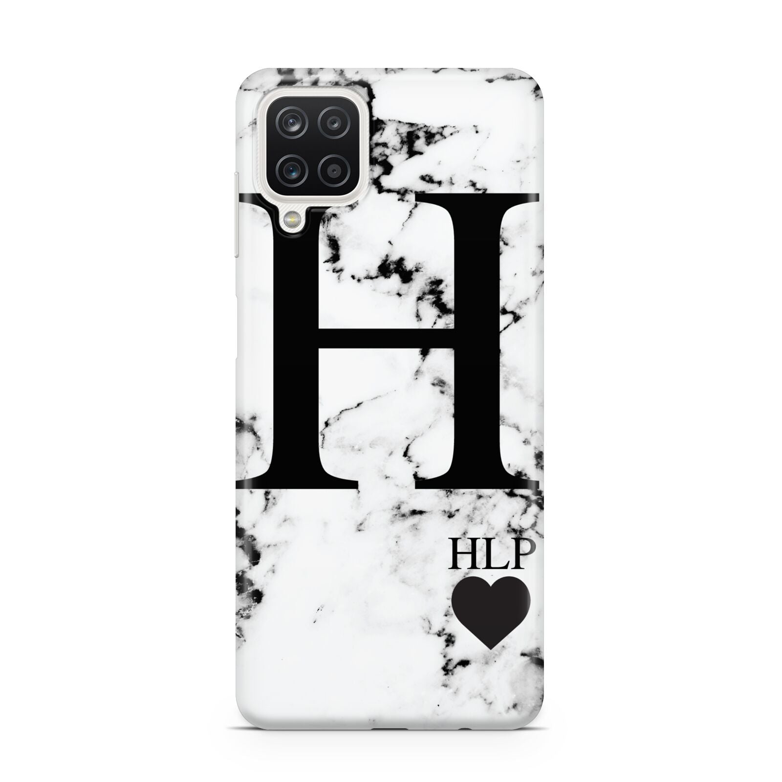 Marble Love Heart Personalised Samsung M12 Case