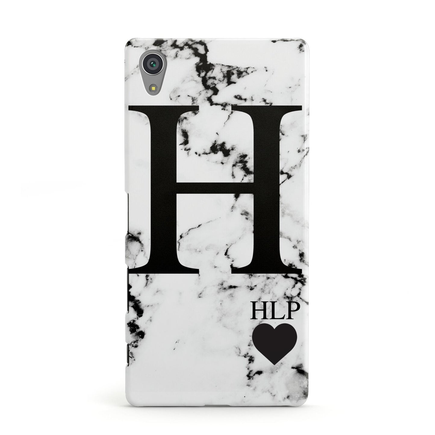 Marble Love Heart Personalised Sony Xperia Case