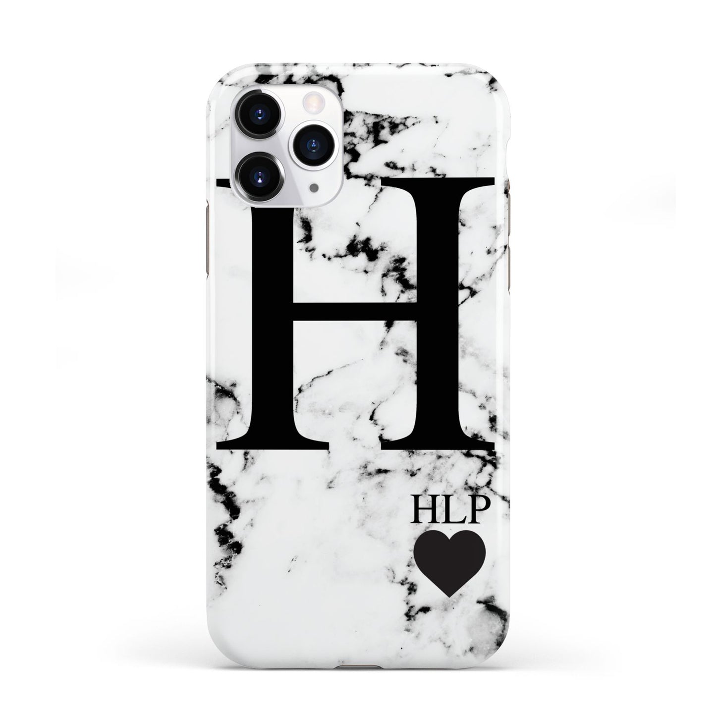 Marble Love Heart Personalised iPhone 11 Pro 3D Tough Case