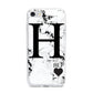Marble Love Heart Personalised iPhone 7 Bumper Case on Silver iPhone