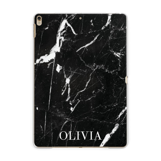 Marble Name Personalised Apple iPad Gold Case