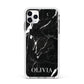 Marble Name Personalised Apple iPhone 11 Pro Max in Silver with White Impact Case