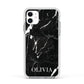Marble Name Personalised Apple iPhone 11 in White with White Impact Case