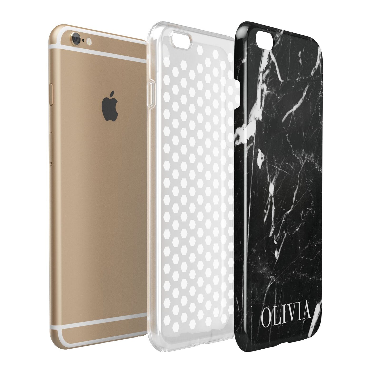 Marble Name Personalised Apple iPhone 6 Plus 3D Tough Case Expand Detail Image