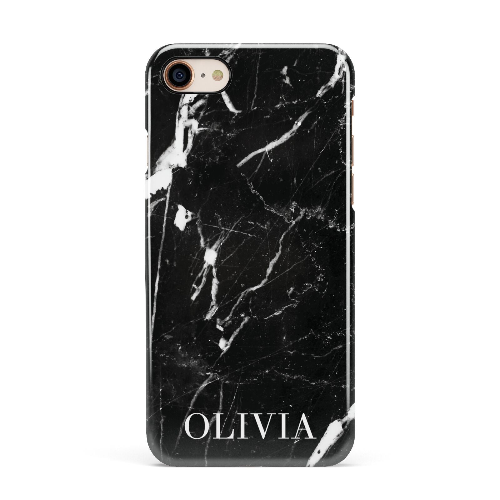 Marble Name Personalised Apple iPhone 7 8 3D Snap Case
