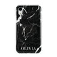Marble Name Personalised Apple iPhone XR White 3D Tough Case
