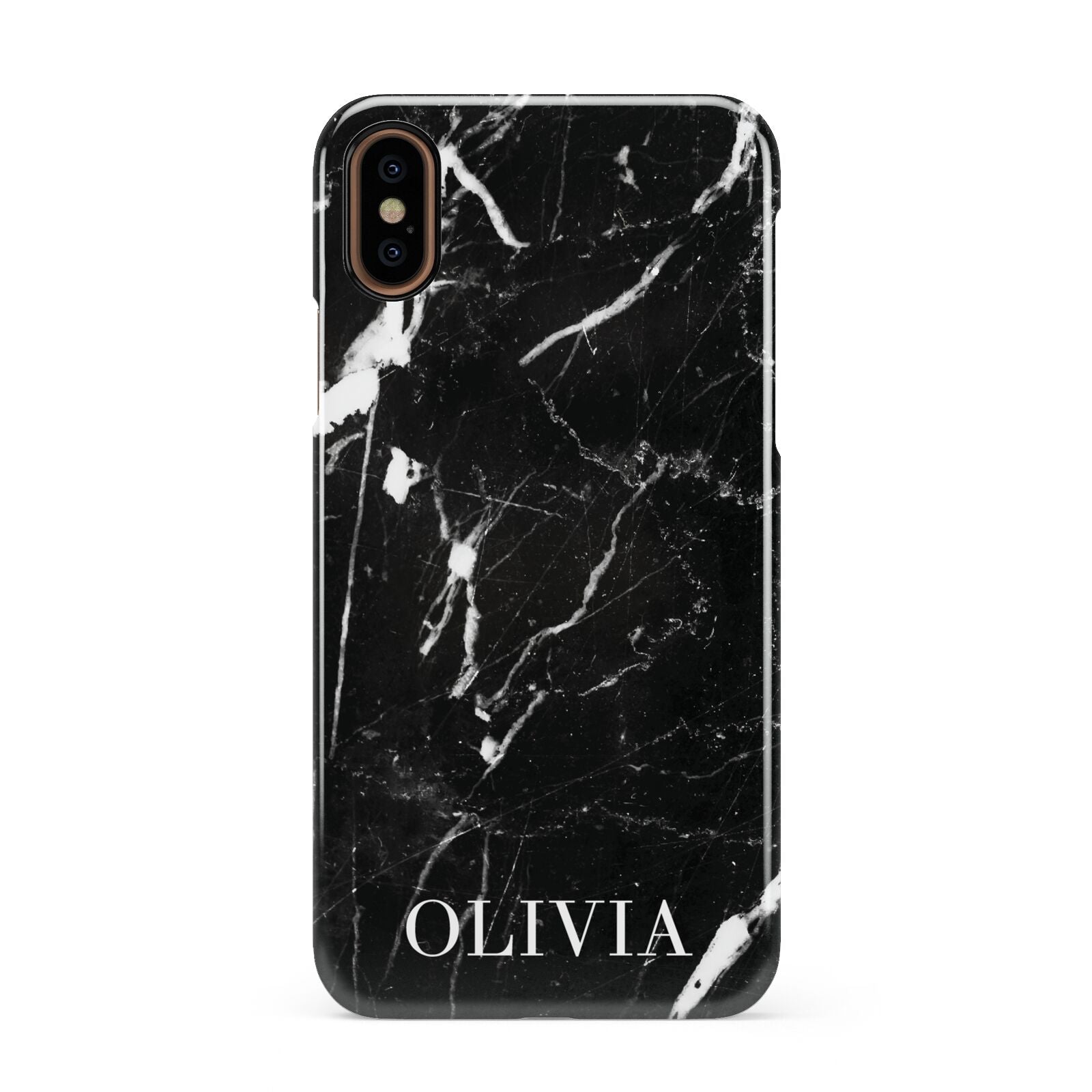 Marble Name Personalised Apple iPhone XS 3D Snap Case