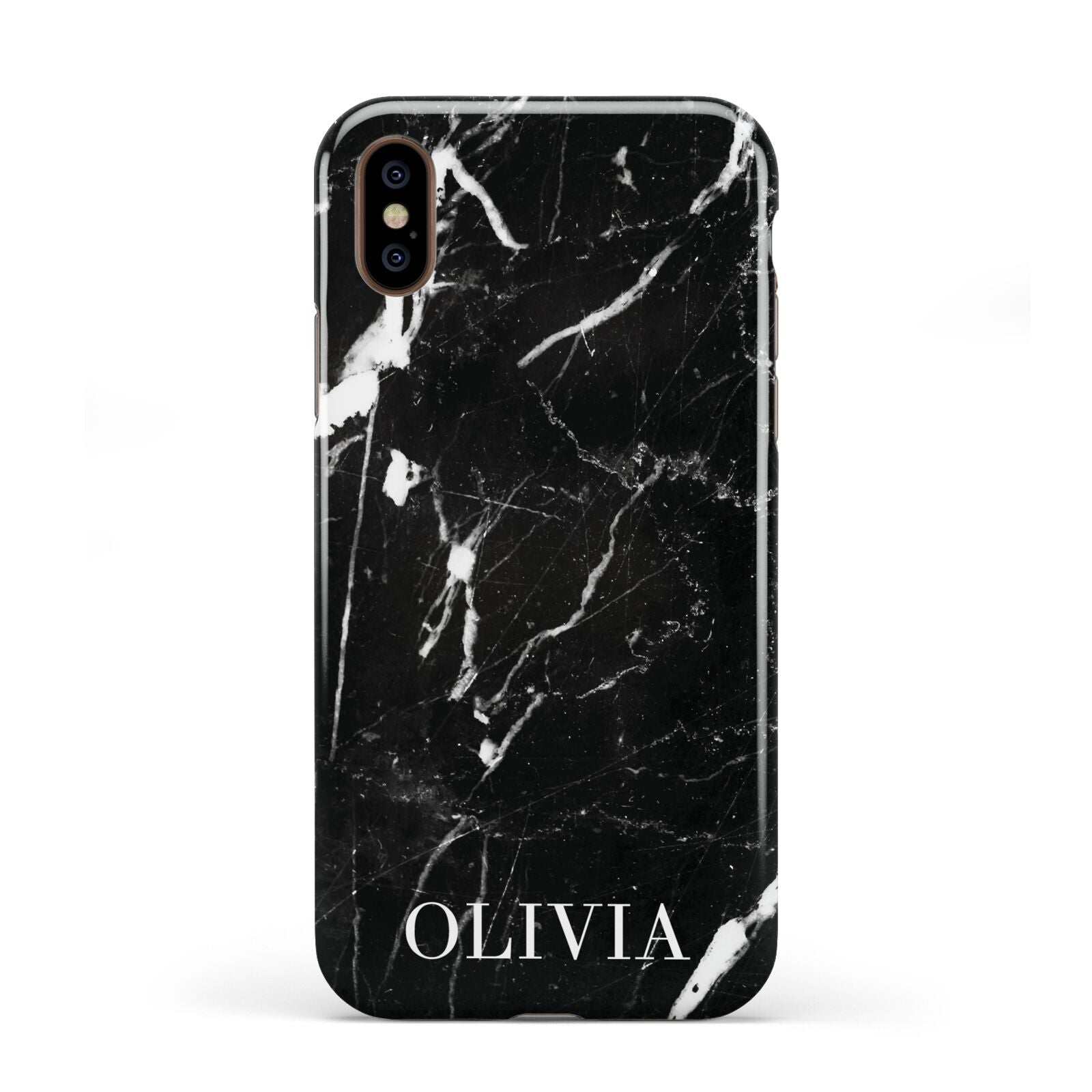 Marble Name Personalised Apple iPhone XS 3D Tough
