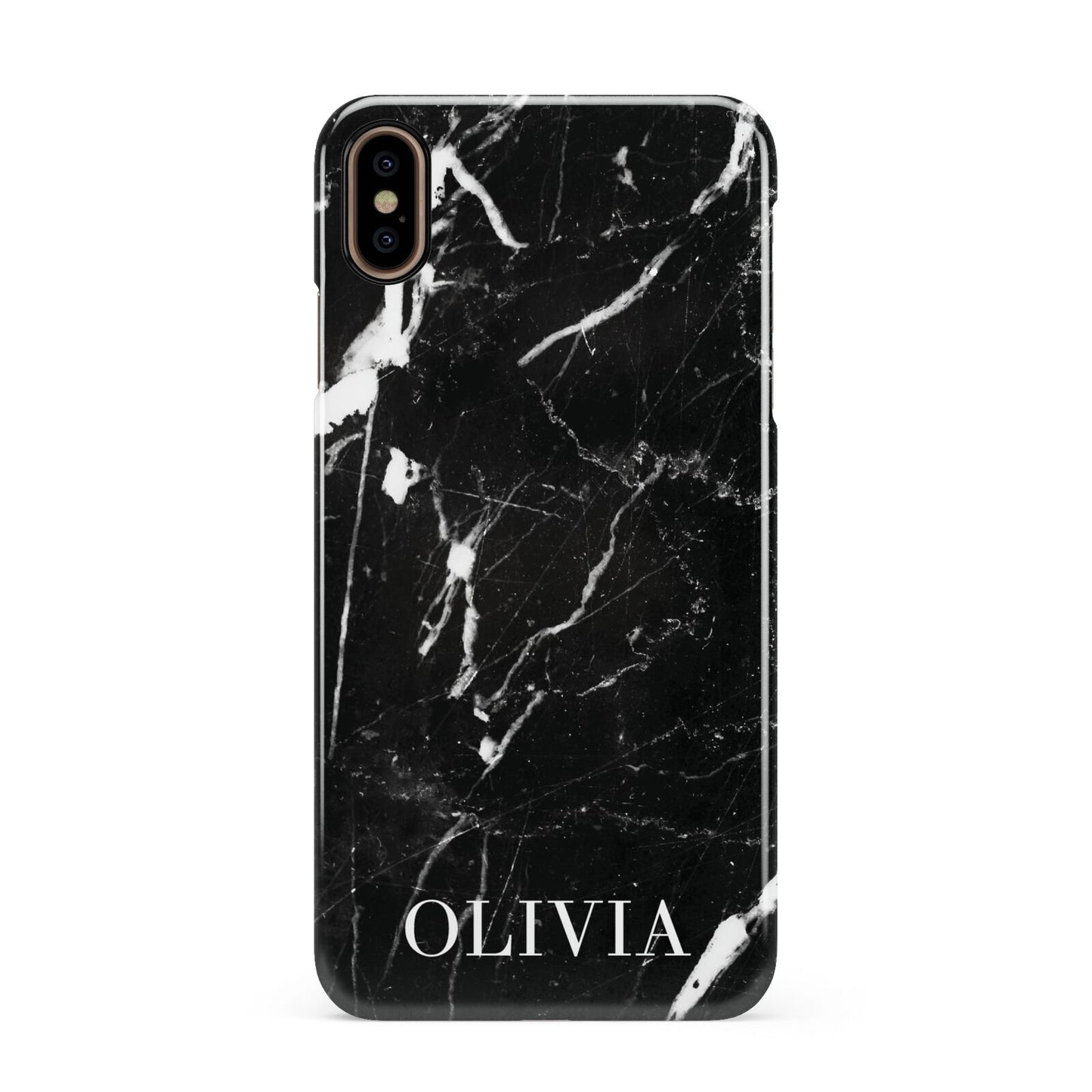 Marble Name Personalised Apple iPhone Xs Max 3D Snap Case