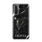 Marble Name Personalised Huawei P Smart 2021
