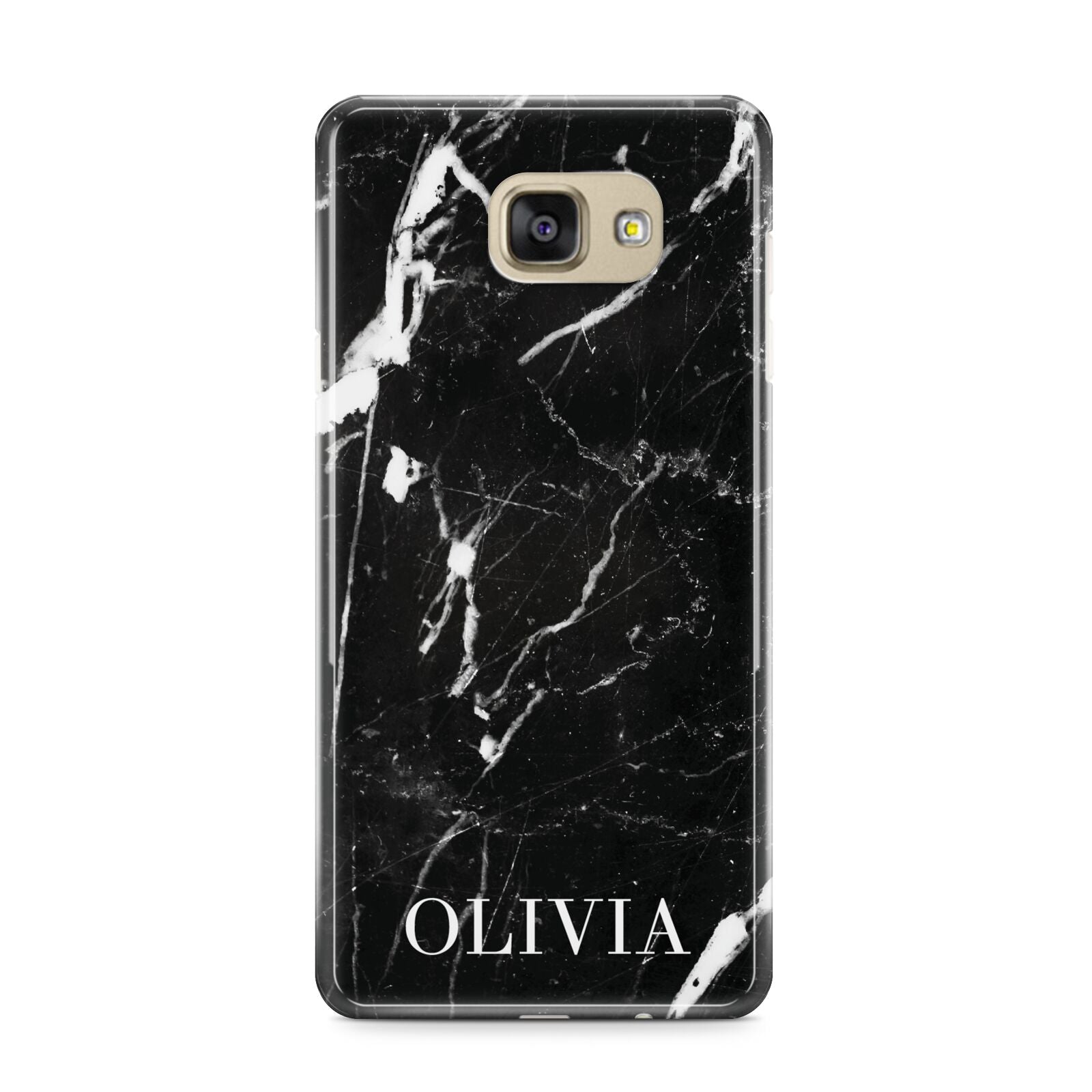 Marble Name Personalised Samsung Galaxy A9 2016 Case on gold phone