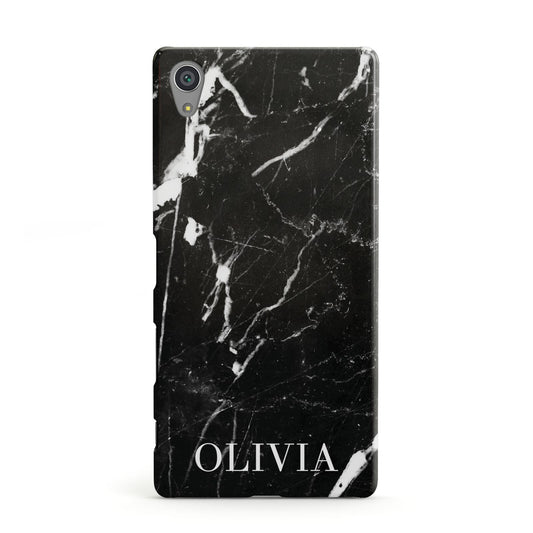 Marble Name Personalised Sony Xperia Case