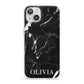 Marble Name Personalised iPhone 13 Clear Bumper Case