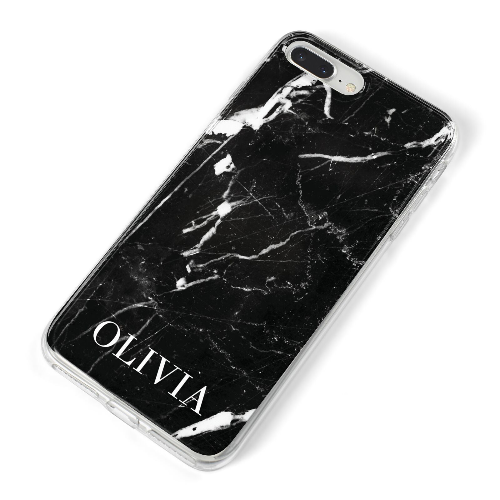 Marble Name Personalised iPhone 8 Plus Bumper Case on Silver iPhone Alternative Image