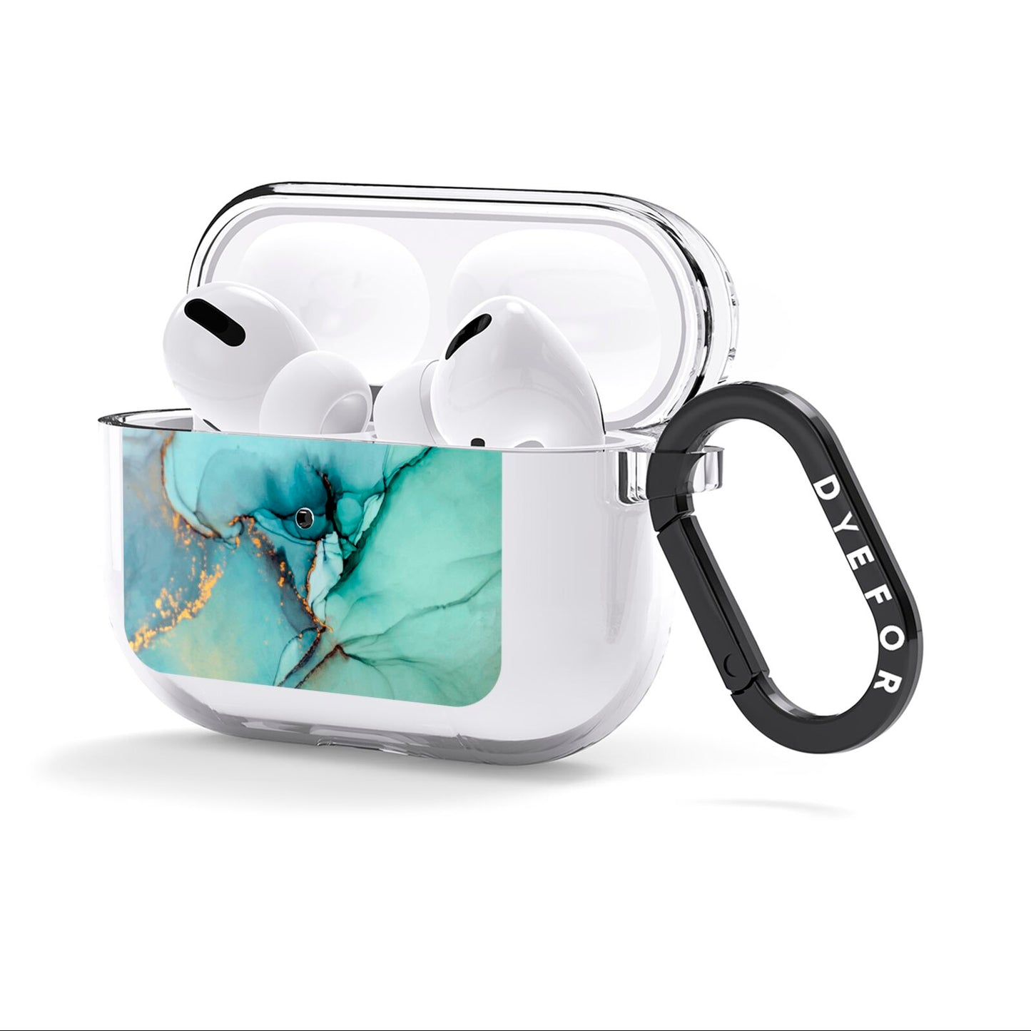 Marble Pattern AirPods Clear Case 3rd Gen Side Image