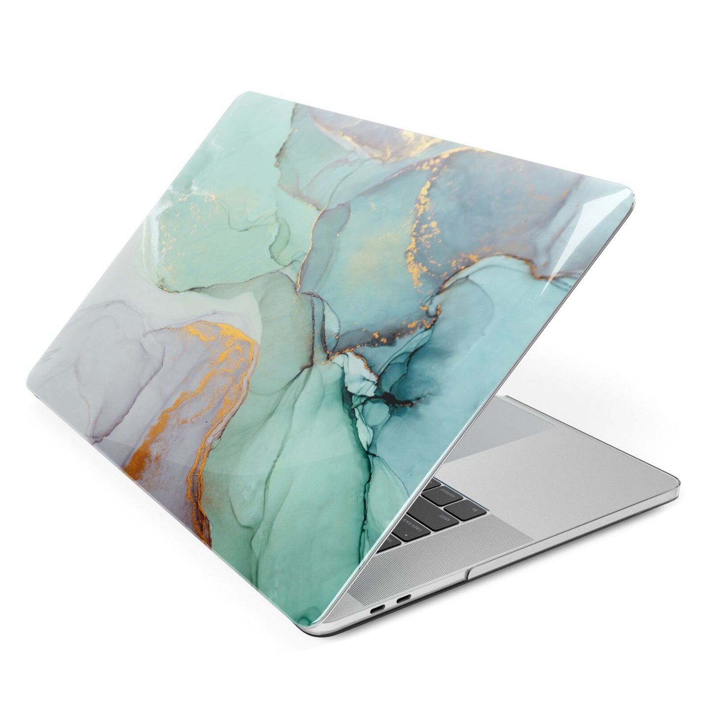 Marble Pattern Apple MacBook Case Side View
