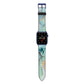 Marble Pattern Apple Watch Strap with Blue Hardware