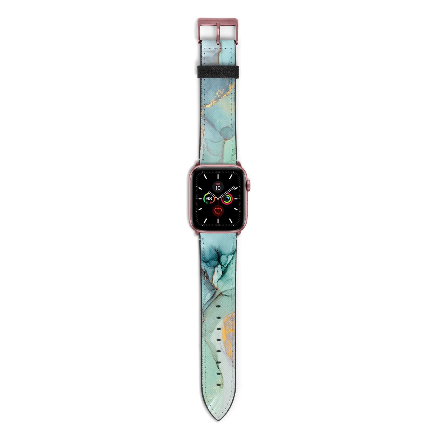 Marble Pattern Apple Watch Strap with Rose Gold Hardware