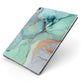 Marble Pattern Apple iPad Case on Grey iPad Side View
