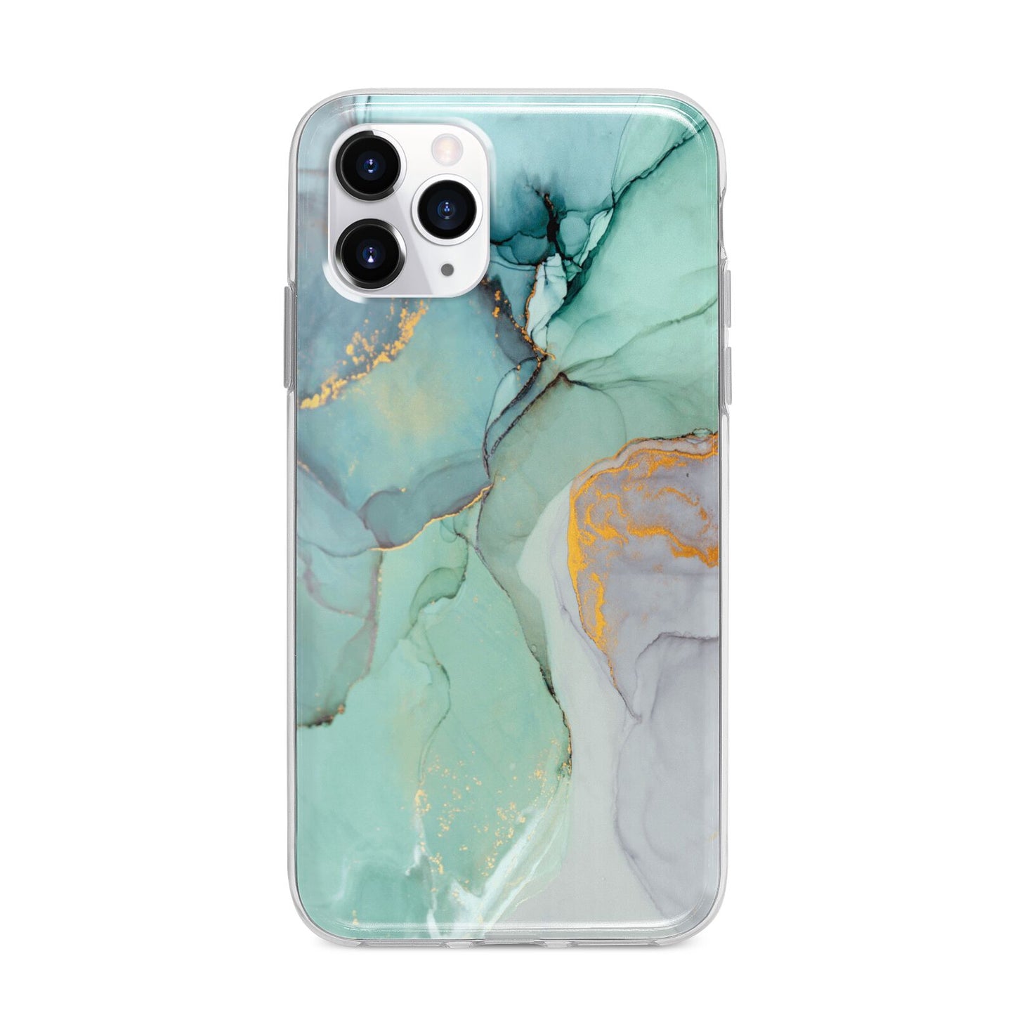 Marble Pattern Apple iPhone 11 Pro Max in Silver with Bumper Case