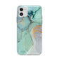 Marble Pattern Apple iPhone 11 in White with Bumper Case