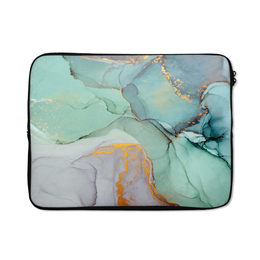 Marble Pattern Laptop Bag with Zip