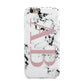 Marble Pattern Pink Initials Personalised Apple iPhone 6 3D Tough Case