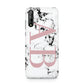 Marble Pattern Pink Initials Personalised Huawei Enjoy 10s Phone Case