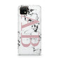 Marble Pattern Pink Initials Personalised Huawei Enjoy 20 Phone Case