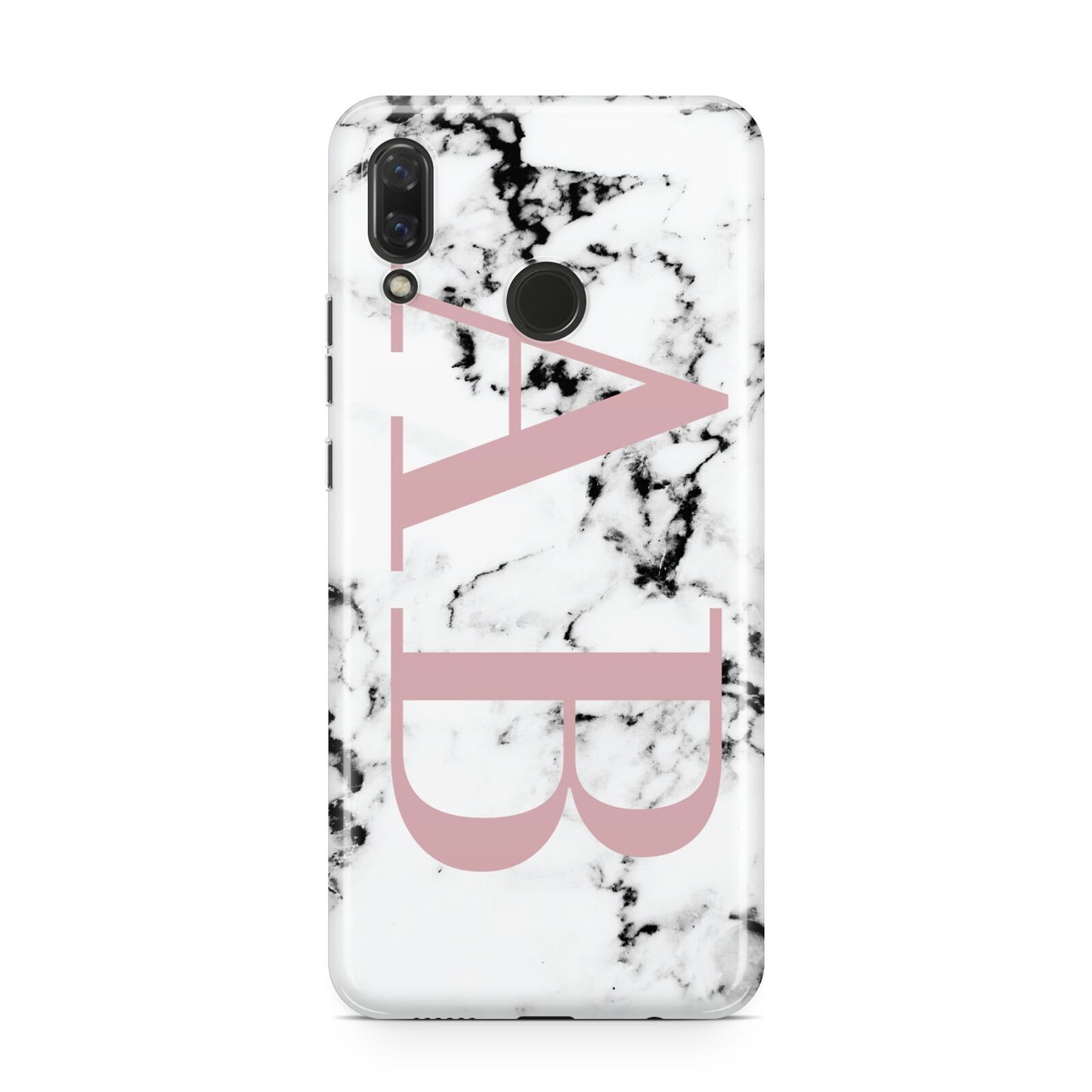 Marble Pattern Pink Initials Personalised Huawei Nova 3 Phone Case