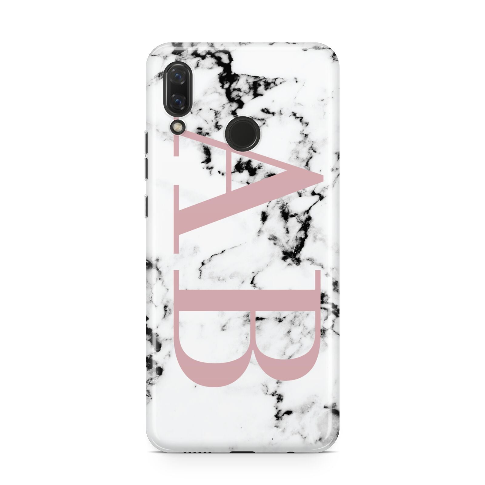 Marble Pattern Pink Initials Personalised Huawei Nova 3 Phone Case
