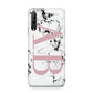 Marble Pattern Pink Initials Personalised Huawei P Smart Pro 2019