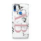 Marble Pattern Pink Initials Personalised Huawei P Smart Z
