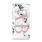 Marble Pattern Pink Initials Personalised Huawei P10 Phone Case