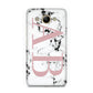 Marble Pattern Pink Initials Personalised Huawei Y3 2017