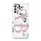 Marble Pattern Pink Initials Personalised Samsung A32 5G Case