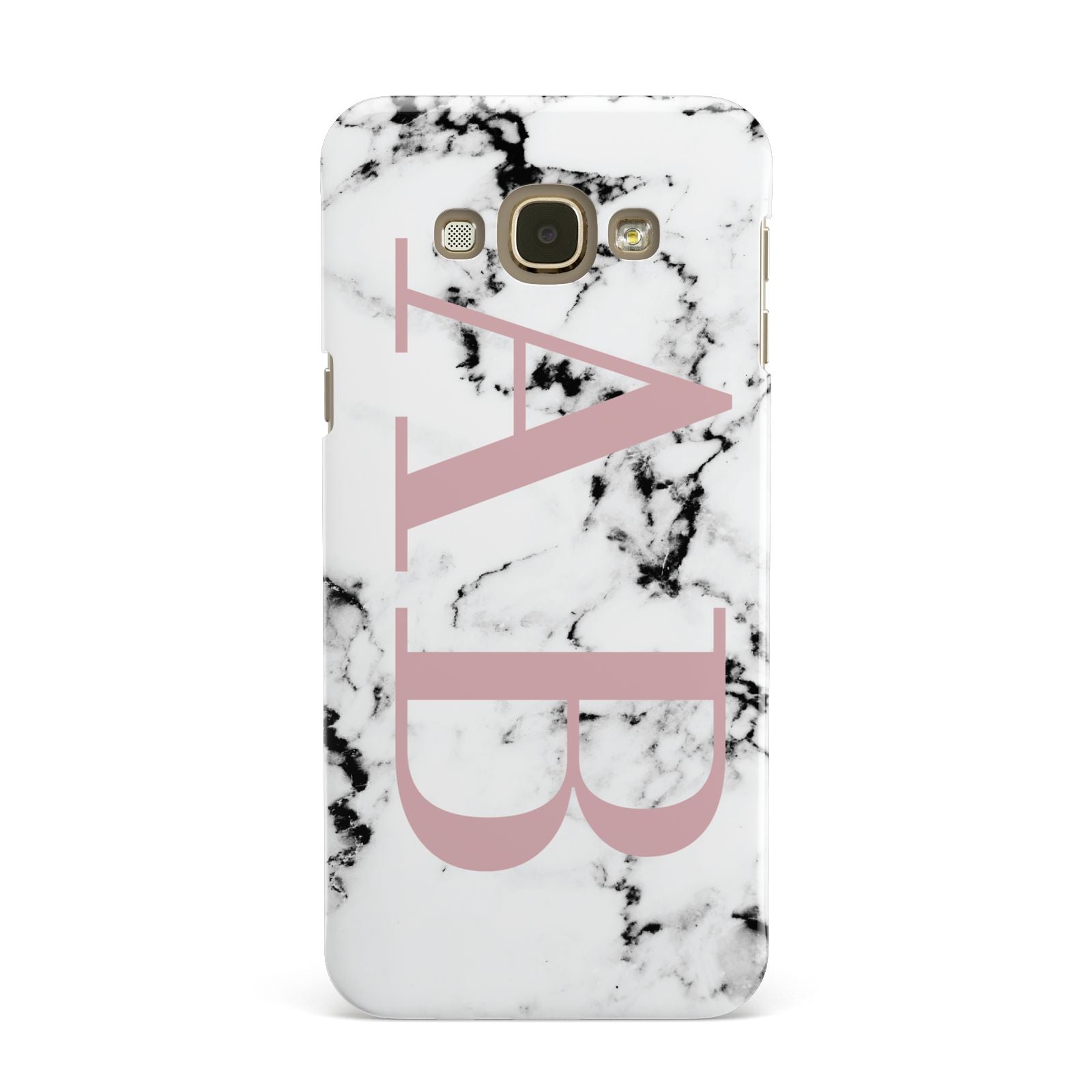 Marble Pattern Pink Initials Personalised Samsung Galaxy A8 Case