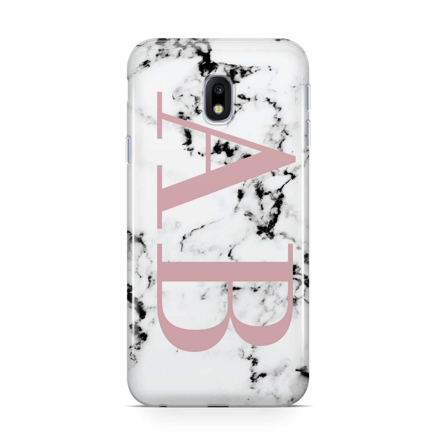 Marble Pattern Pink Initials Personalised Samsung Galaxy J3 2017 Case