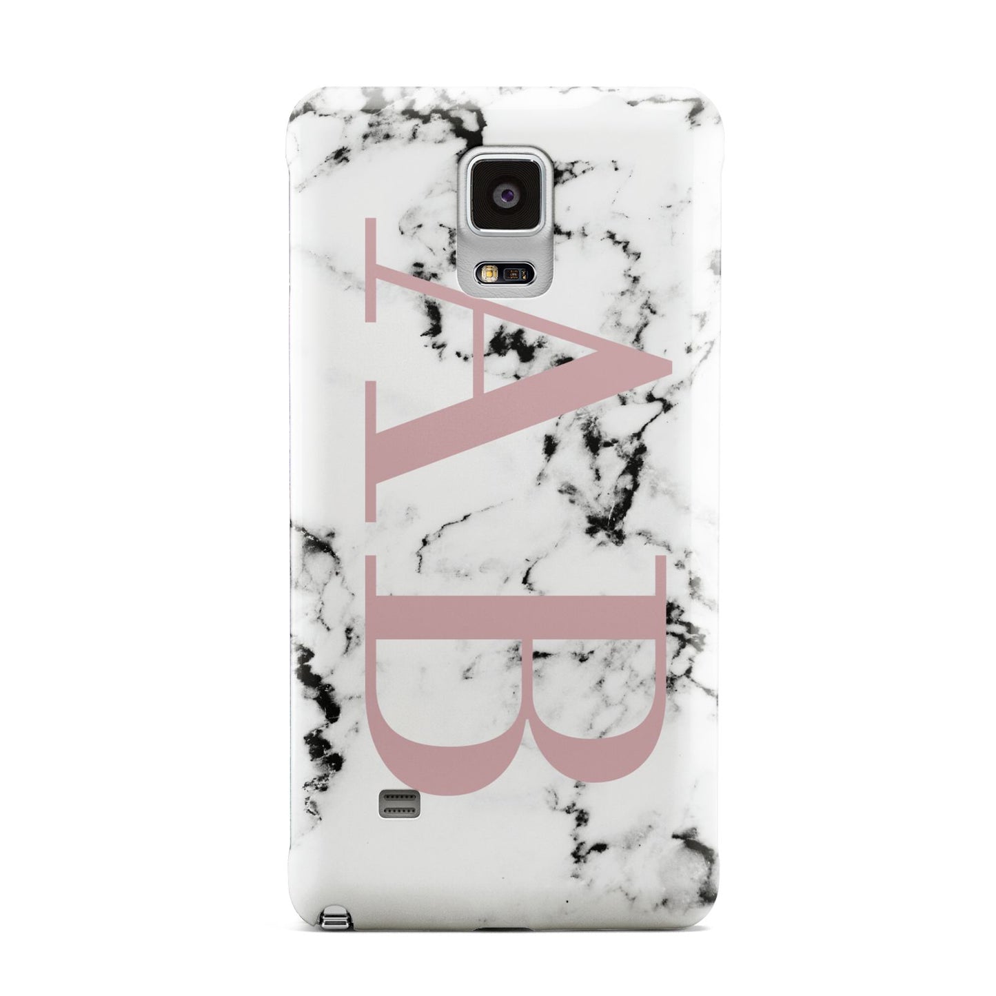 Marble Pattern Pink Initials Personalised Samsung Galaxy Note 4 Case