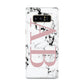 Marble Pattern Pink Initials Personalised Samsung Galaxy S8 Case