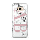 Marble Pattern Pink Initials Personalised Samsung Galaxy S8 Plus Case