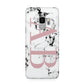 Marble Pattern Pink Initials Personalised Samsung Galaxy S9 Case