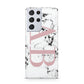 Marble Pattern Pink Initials Personalised Samsung S21 Ultra Case