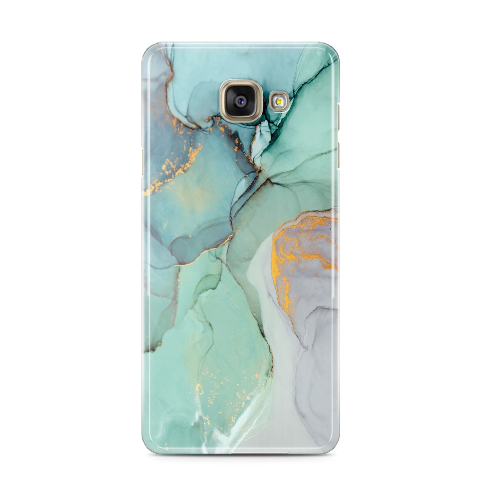 Marble Pattern Samsung Galaxy A3 2016 Case on gold phone