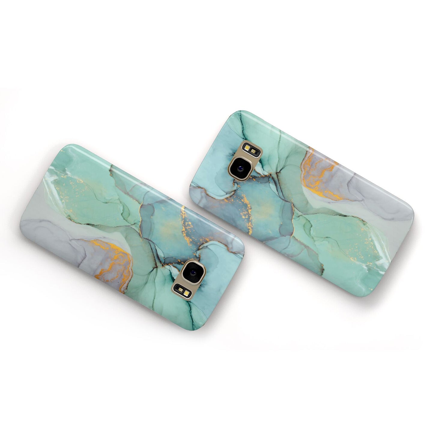 Marble Pattern Samsung Galaxy Case Flat Overview