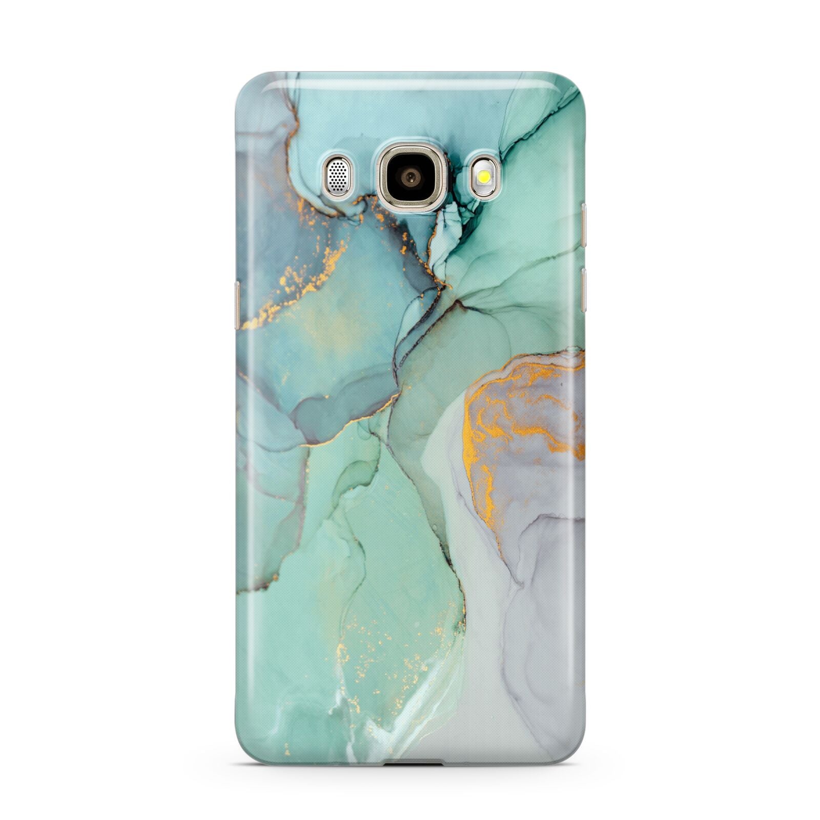 Marble Pattern Samsung Galaxy J7 2016 Case on gold phone