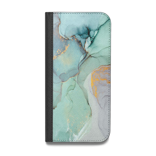 Marble Pattern Vegan Leather Flip iPhone Case