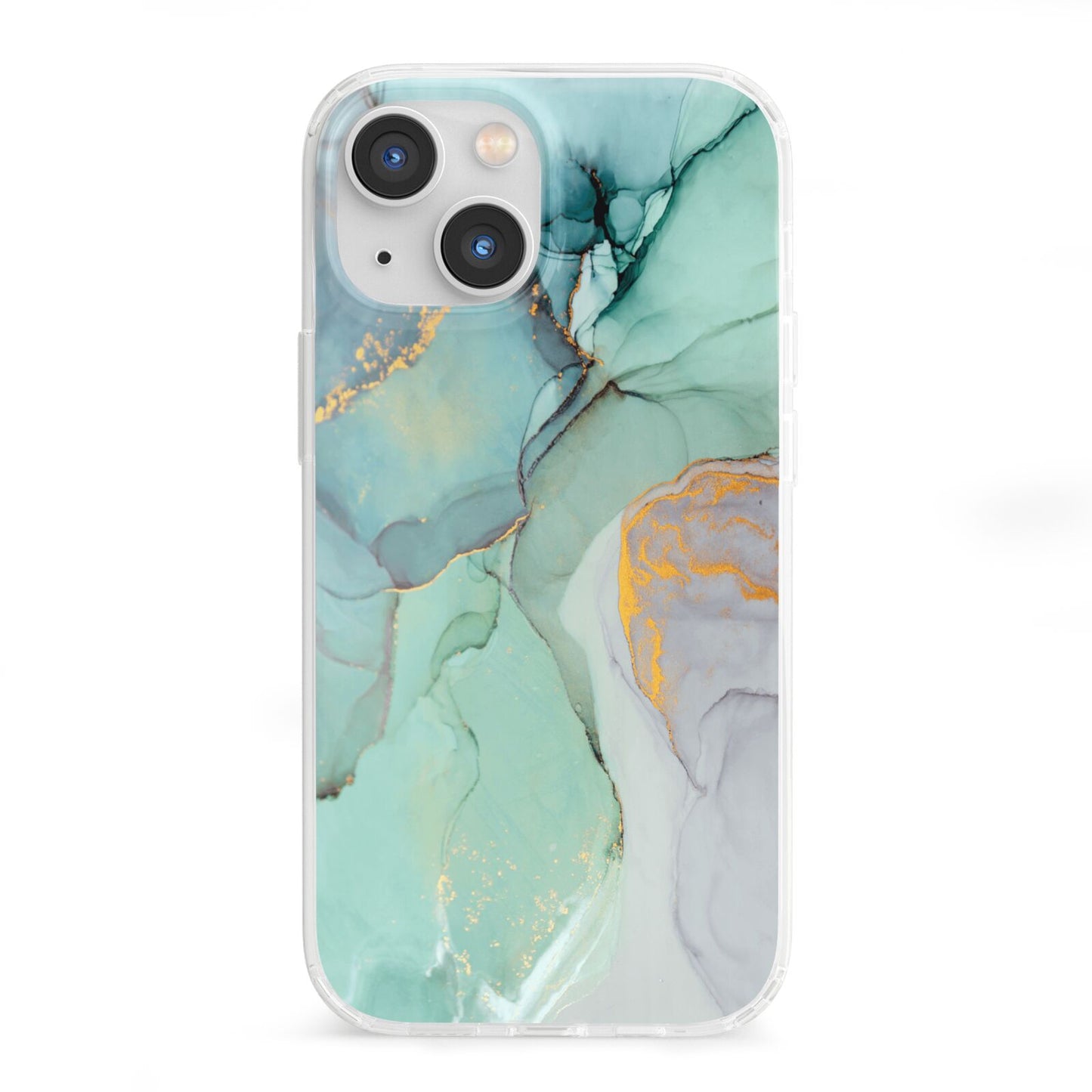 Marble Pattern iPhone 13 Mini Clear Bumper Case